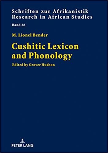 تحميل Cushitic Lexicon and Phonology: Edited by Grover Hudson