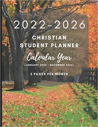 Hesed Publishing 2022-2026 Christian Student Planner - Calendar Year (January - December) - 2 Pages Per Month: Includes Daily Bible Reading Plan | Fall Trees Theme | A Great Gift for Students | تكوين تحميل مجانا Hesed Publishing تكوين