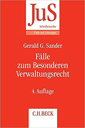 indir Sander, G: Fälle zum Besonderen Verwaltungsrecht