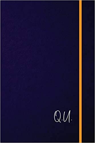 indir Q.U.: Classic Monogram Lined Notebook Personalized With Two Initials - Matte Softcover Professional Style Paperback Journal Perfect Gift for Men and Women