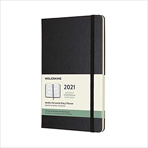 ダウンロード  Moleskine 2021 Weekly Horizontal Planner, 12M, Large, Black, Hard Cover (5 x 8.25) 本