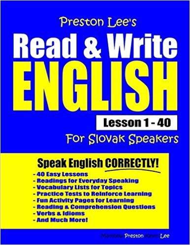 تحميل Preston Lee&#39;s Read &amp; Write English Lesson 1 - 40 For Slovak Speakers