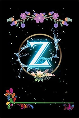 indir Z: Floral Initial Monogram Letter Z Notebook. Amazing Medium Lined Journal Notebook / Diary / Christmas &amp; Birthday Gift For Man &amp; Women