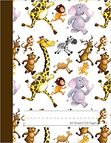 indir Story Paper Journal K-2 &amp; 3: Running Wild: Primary Composition Notebook Half Ruled with Picture Space, Writing Practice for Homeschool Kids, Virtual and In Person, Fall Gift for Kids, 120 Pages