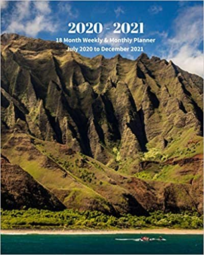 indir 2021- 2022 18 Month Weekly &amp; Monthly Planner July 2021 to December 2022: Hawaii - Monthly Calendar with U.S./UK/ Canadian/Christian/Jewish/Muslim ... Vacation Travel For Work Business School