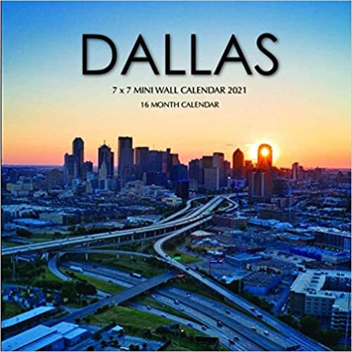 indir Dallas 7 x 7 Mini Wall Calendar 2021: 16 Month Calendar