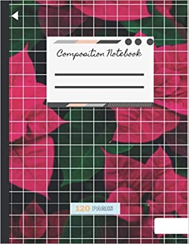 ダウンロード  Composition notebook graph paper For Kids, Boys, Girl, Students, Gift 120 pages, Bright pink flowers green space cover 本