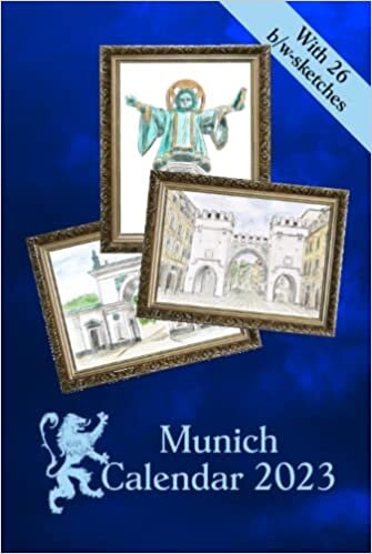 تحميل Munich Calendar 2023: With 26 b/w-sketches with Munich-motifs for coloring and creative projects
