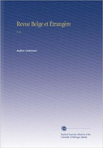 Revue Belge et Étrangère: V. 8 indir