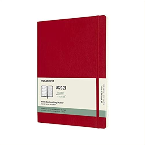 ダウンロード  Moleskine 2020-21 Weekly Planner, 18M, Extra Large, Scarlet Red, Soft Cover (7.5 x 9.75) 本