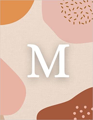 M: Monogram Lined Journal | 120 Pages | Large 8.5 x 11 inches (Boho Chic Monogram Journals) indir