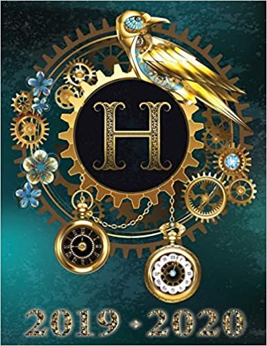 indir Weekly Planner Initial “H” Monogram September 2019 - December 2020: Steampunk Teal Falcon and Clock Personalized 16-Month Large Print Letter-Sized ... BG Steampunk Monogram Falcon Watch, Band 8)