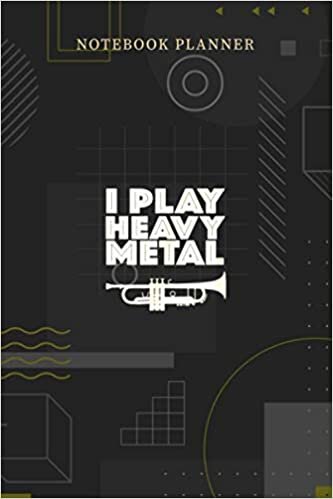 indir Notebook Planner I Play Heavy Metal Funny Trumpet Brass Band TShir: 6x9 inch, Over 100 Pages, Menu, Personalized, Pocket, Financial, Planning, Journal