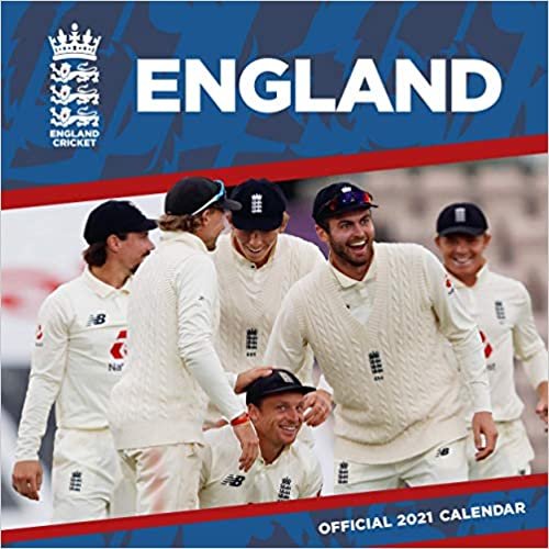 England Cricket 2021 Calendar - Official Square Wall Format Calendar