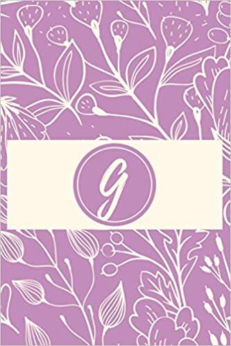 Letter G Personalized Vintage Initial Notebook (Lavender Personalized Minimalist Notebooks) indir