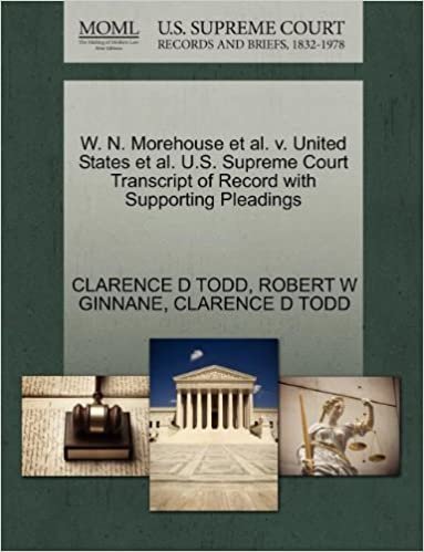 W. N. Morehouse et al. v. United States et al. U.S. Supreme Court Transcript of Record with Supporting Pleadings indir