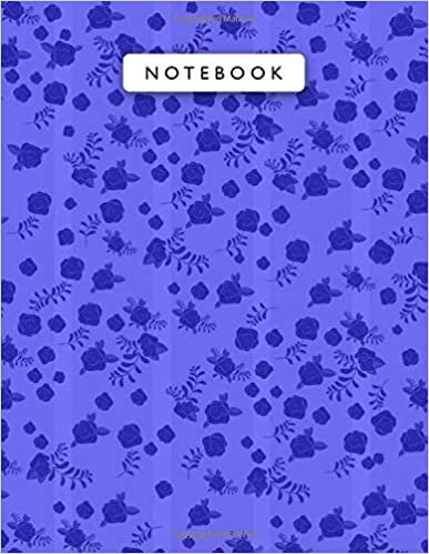 Notebook Blue Color Mini Vintage Rose Flowers Lines Patterns Cover Lined Journal: A4, College, Journal, Monthly, Wedding, 8.5 x 11 inch, 21.59 x 27.94 cm, Planning, 110 Pages, Work List