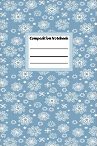 Amanda Carter Composition Notebook: Variety of white snowflakes on a blue background Notebook in ruled | 100 Pages | 6 x 9 | Children Kids Girls Teens Women Men تكوين تحميل مجانا Amanda Carter تكوين