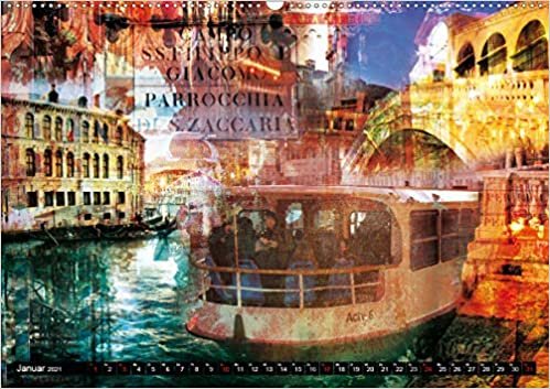 ダウンロード  reflections venezia (Premium, hochwertiger DIN A2 Wandkalender 2021, Kunstdruck in Hochglanz): composings by j.benesch (Monatskalender, 14 Seiten ) 本