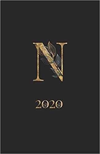 2020: Planner with Gold Monogram | Initial Letter N | Weekly Agenda for Girls & Women | Organizer with To-Do’s, Notes | Monthly & Yearly Calendar | Black indir