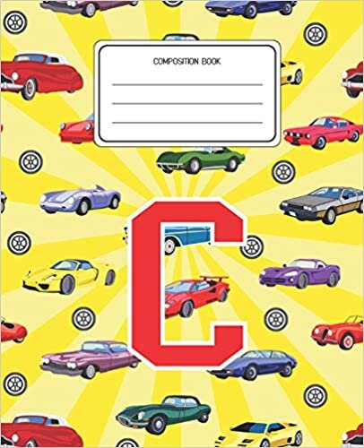 indir Composition Book C: Cars Pattern Composition Book Letter C Personalized Lined Wide Rule Notebook for Boys Kids Back to School Preschool Kindergarten and Elementary Grades K-2