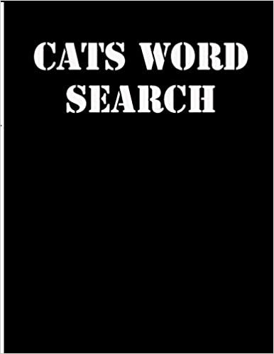 Cats word search: large print puzzle book.8,5x11, matte cover,39 animals Activity Puzzle Book for kids ages 6-8 and Book for adults also, with solution