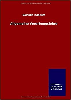 اقرأ Allgemeine Vererbungslehre الكتاب الاليكتروني 
