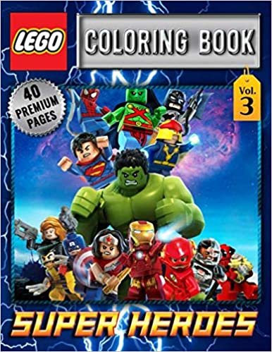 Lego-Super-Heroes-Coloring-Book-Vol3: Funny Coloring Book With 40 Images For Kids of all ages. indir