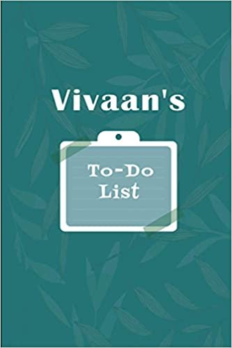 Vivaan's To˗Do list: Checklist Notebook | Daily Planner Undated Time Management Notebook