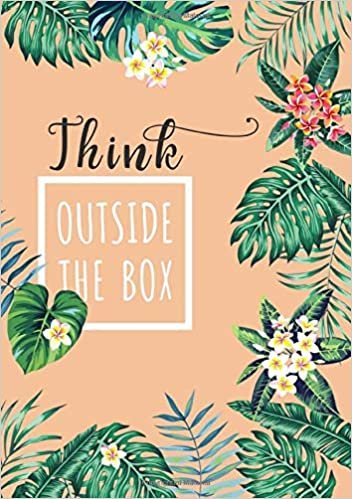 Think Outside The Box: B5 Large Print Password Notebook with A-Z Tabs | Medium Book Size | Tropical Leaf Design Orange indir