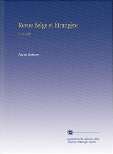 Revue Belge et Étrangère: V. 10 1860 indir