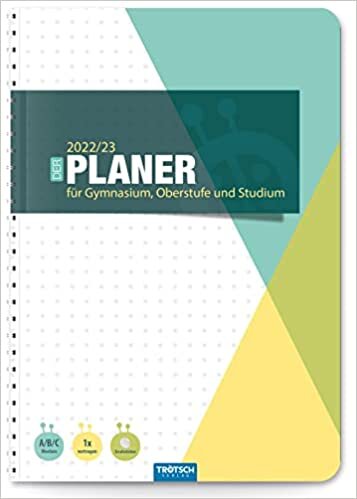 Troetsch Gymnasialplaner Muster 2022/2023: Planer Schuelerkalender Hausaufgabenheft Timer fuer die Oberstufe