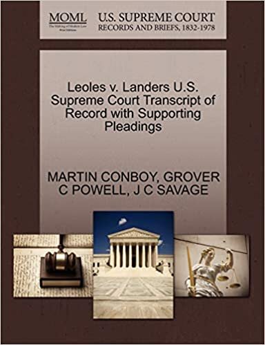 Leoles v. Landers U.S. Supreme Court Transcript of Record with Supporting Pleadings