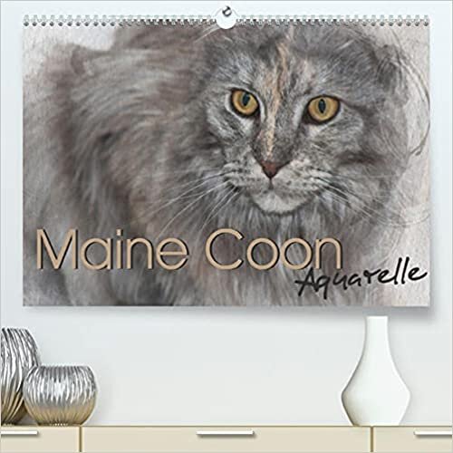 Maine Coon Aquarelle (Premium, hochwertiger DIN A2 Wandkalender 2022, Kunstdruck in Hochglanz): Kunstvolle Portraits der begehrten Katzenrasse Maine Coon (Monatskalender, 14 Seiten )