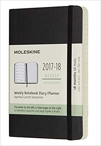 ダウンロード  Moleskine 18 Month Weekly Planner, Pocket, Black, Soft Cover (3.5 x 5.5) 本
