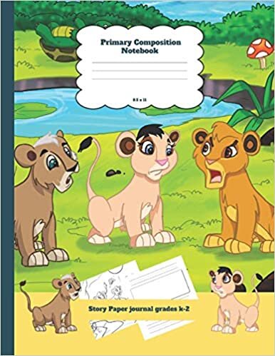 indir Primary Composition Notebook Story Paper Journal Grades k-2: Jungle Animals Theme Dashed Mid Line and Picture Space School Exercise Book Plus Coloring ... Girls (The Forgiving Lion Notebook, Band 7)