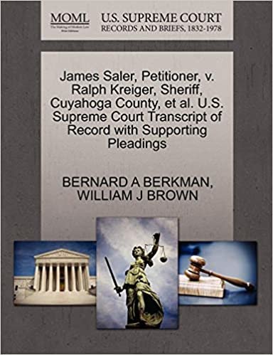 James Saler, Petitioner, v. Ralph Kreiger, Sheriff, Cuyahoga County, et al. U.S. Supreme Court Transcript of Record with Supporting Pleadings indir