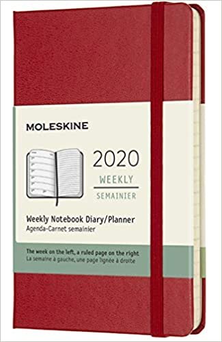 ダウンロード  Moleskine Classic 12 Month 2020 Weekly Planner, Hard Cover, Pocket (3.5" x 5.5") Scarlet Red 本