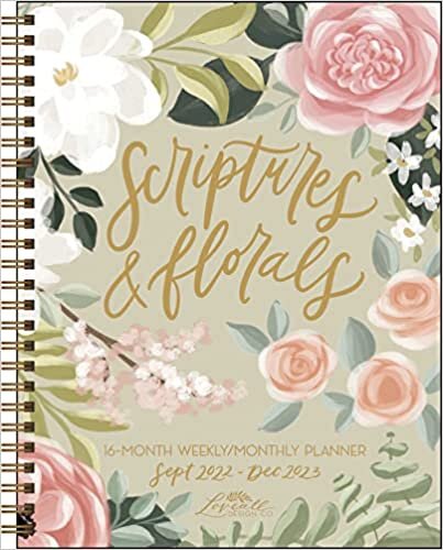 ダウンロード  Scriptures and Florals 16-Month 2022-2023 Weekly/Monthly Planner Calendar 本
