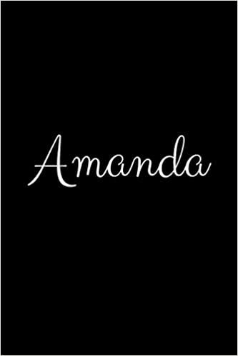 Amanda: notebook with the name on the cover, elegant, discreet, official notebook for notes