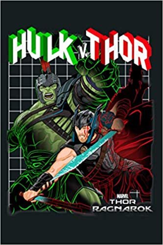 indir Marvel Thor Ragnarok Hulk V Thor Grid Premium: Notebook Planner -6x9 inch Daily Planner Journal, To Do List Notebook, Daily Organizer, 114 Pages