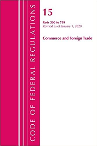 indir Code of Federal Regulations, Title 15 Commerce and Foreign Trade 300-799, Revised as of January 1, 2020