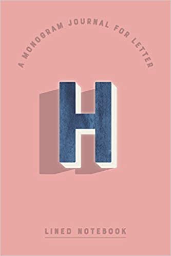 indir A Monogram Journal for Letter H Lined Notebook: Indigo Blue Watercolor Initial H Monogrammed Notepad | Rose Blush Pink Cover (Modern Navy Monogram Journals, Band 40)