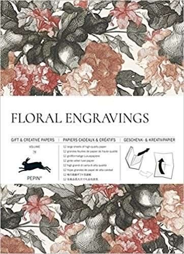 Floral Engravings: Gift & Creative Paper Book Vol. 79 (Gift & Creative Papers Vol 79) indir