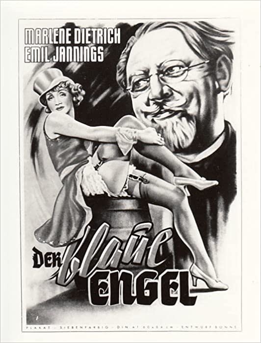 ダウンロード  嘆きの天使　ドイツ版ポスターの柄のキャビネ写真： 映画キャビネ版白黒写真●注：DVDではありません。-su1200- 本