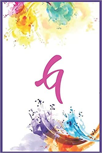 تحميل G: Monogram Initial: G Notebook for Women and Girls, green Floral 9 x 9