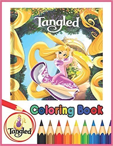 Tangled coloring book: Magically Long Hair Rapunzel Coloring Pages 8.5x11 inches - Perfect Gift for Kids - Birthday Gift for Son Daughter - Rapunzel And Flynn Coloring