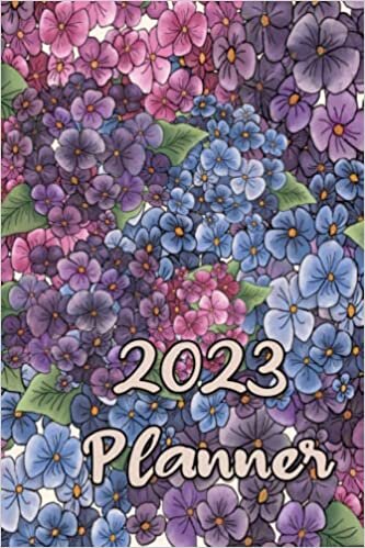 Hydrangea Print Planner 6 x 9 2023 Calendar Year ダウンロード