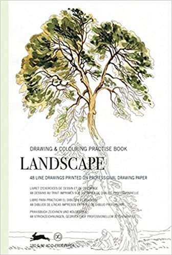 Landscape: Drawing & Colouring Practise Book: drawing & colouring practice book (PEPIN Drawing & Colouring Practise Books) indir
