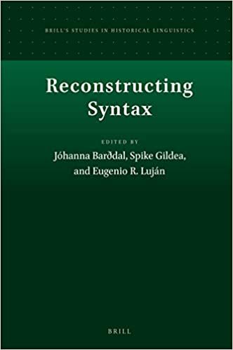 indir Reconstructing Syntax (Brill&#39;s Studies in Historical Linguistics, Band 11)